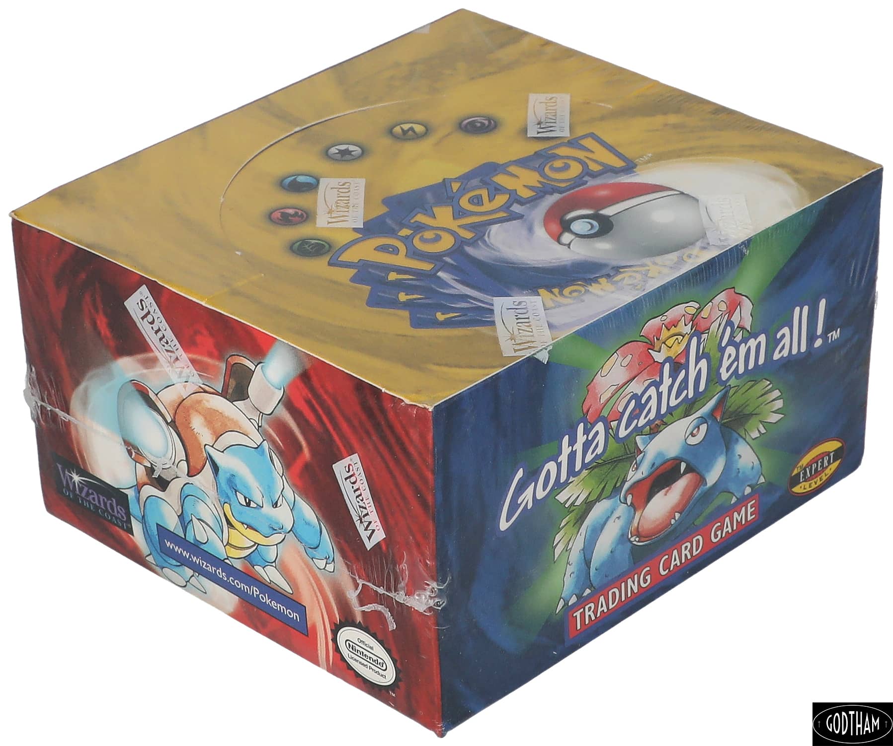 1999 Pokemon Base Set Unlimited Factory-Sealed Booster Box (36 Packs) - Possible Holo Charizard, Blastoise, Venusaur Cards - X-Ray Authority LOA