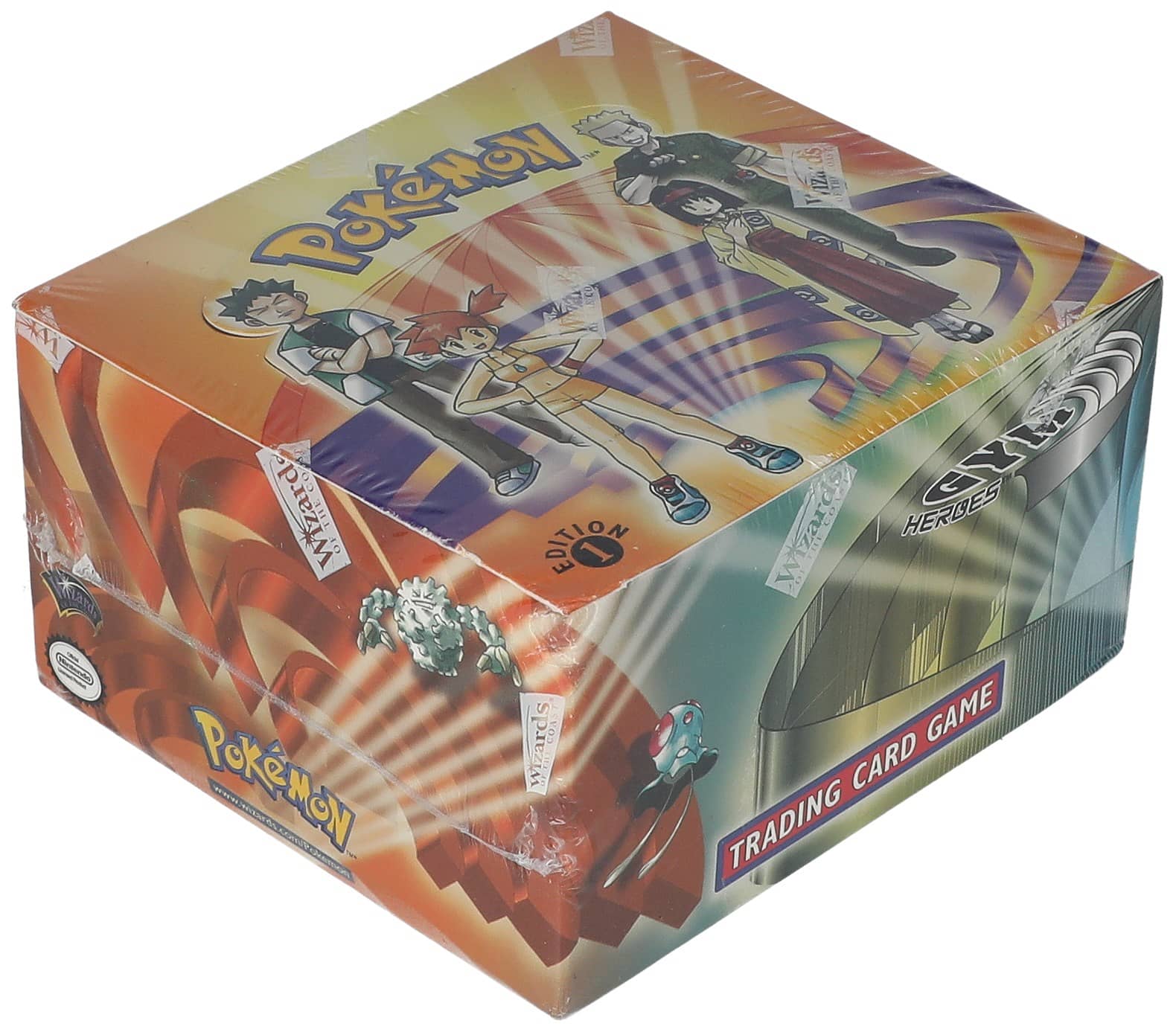 2000 Pokemon Gym Heroes 1st Edition Factory-Sealed Booster Box (36 Packs) - Possible Holo Sabrina's Gengar, Rocket's Moltres, Erika's Dragonair - X-Ray Authority LOA