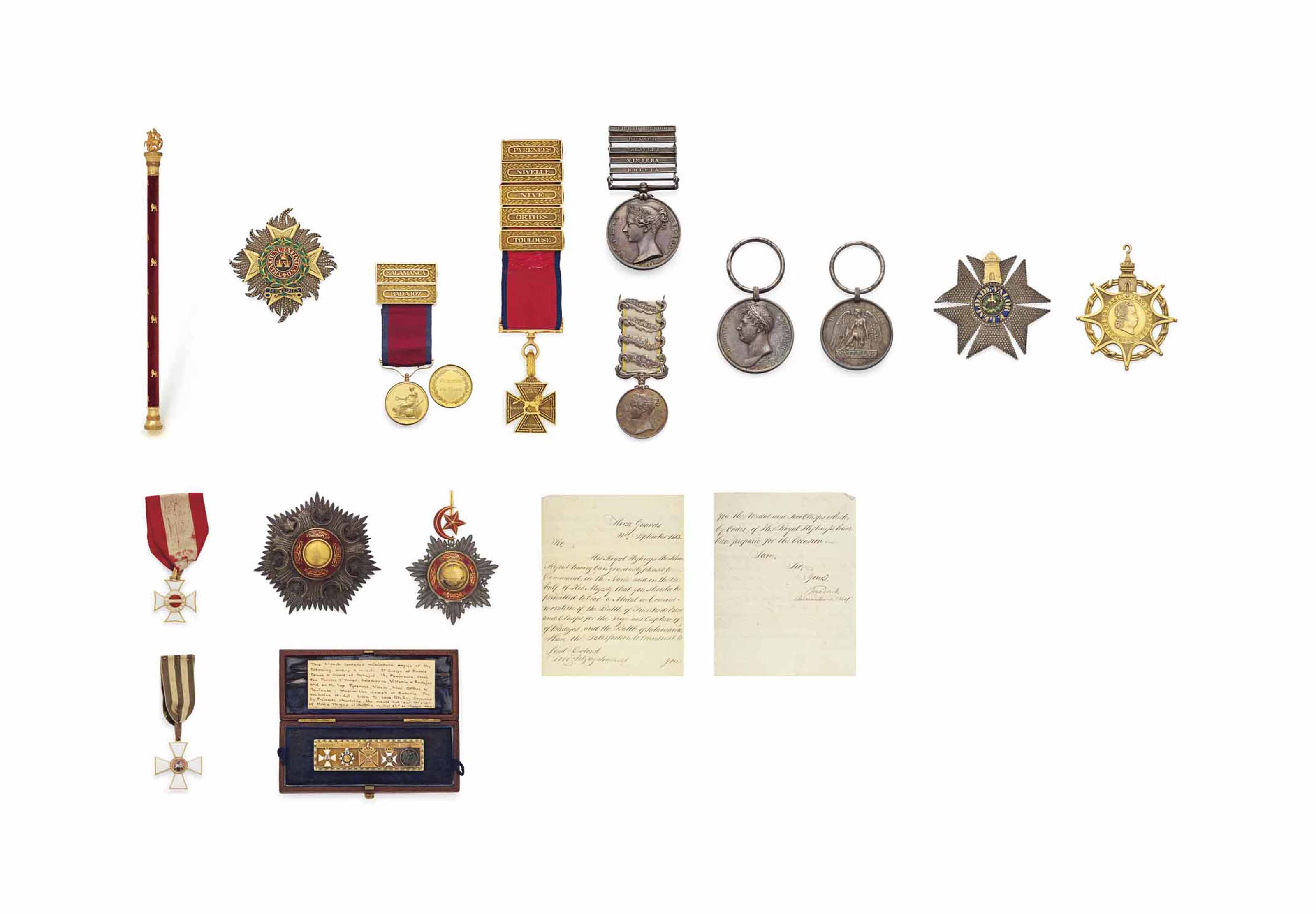 The Group of Honorary Awards, Distinctions and Medals to Field Marshal Lord FitzRoy Somerset, 1st Baron Raglan (1788-1855)