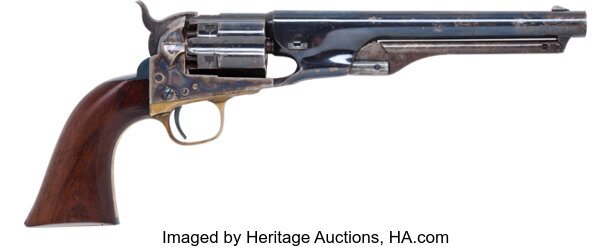 Exceptional Cased Colt Model 1860 Army Percussion Revolver with Fluted Cylinder, together with Accoutrements and Colt Factory Letter Documenting Shipment to Richmond, Va., Four Days After the Firing on Fort Sumter