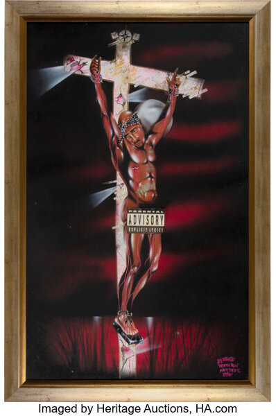 Riskie Forever (American). Tupac Shakur a.k.a. Makaveli The Don Killuminati: The 7 Day Theory Original Cover Album Artwork (circa 1996)
