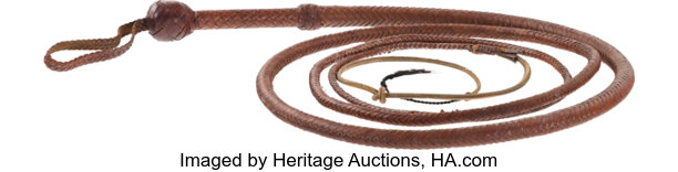 Indiana Jones and the Last Crusade (Paramount, 1989), Harrison Ford "Indiana Jones" Screen Matched Signature Bullwhip Presented to HRH Prince Charles at the Royal Premiere