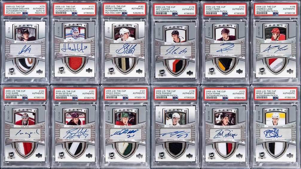 2005-06 Upper Deck The Cup PSA-Encapsulated Rookie Patch Autograph (RPA) Complete Set (80) and Rookie Autograph Complete Set (11) - Featuring Sidney Crosby, Alexander Ovechkin Rookie Cards