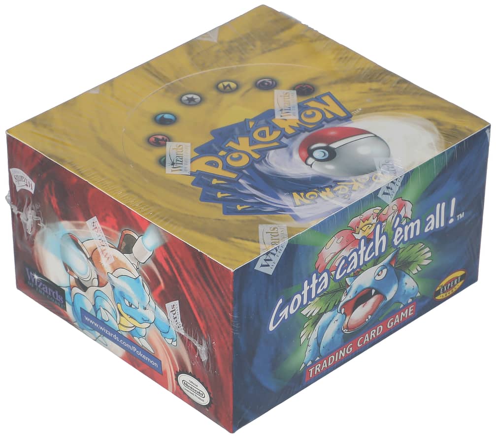 1999 Pokemon Base Set Unlimited Factory-Sealed Booster Box (36 Packs) - Possible Holo Charizard, Blastoise, Venusaur Cards - X-Ray Authority LOA