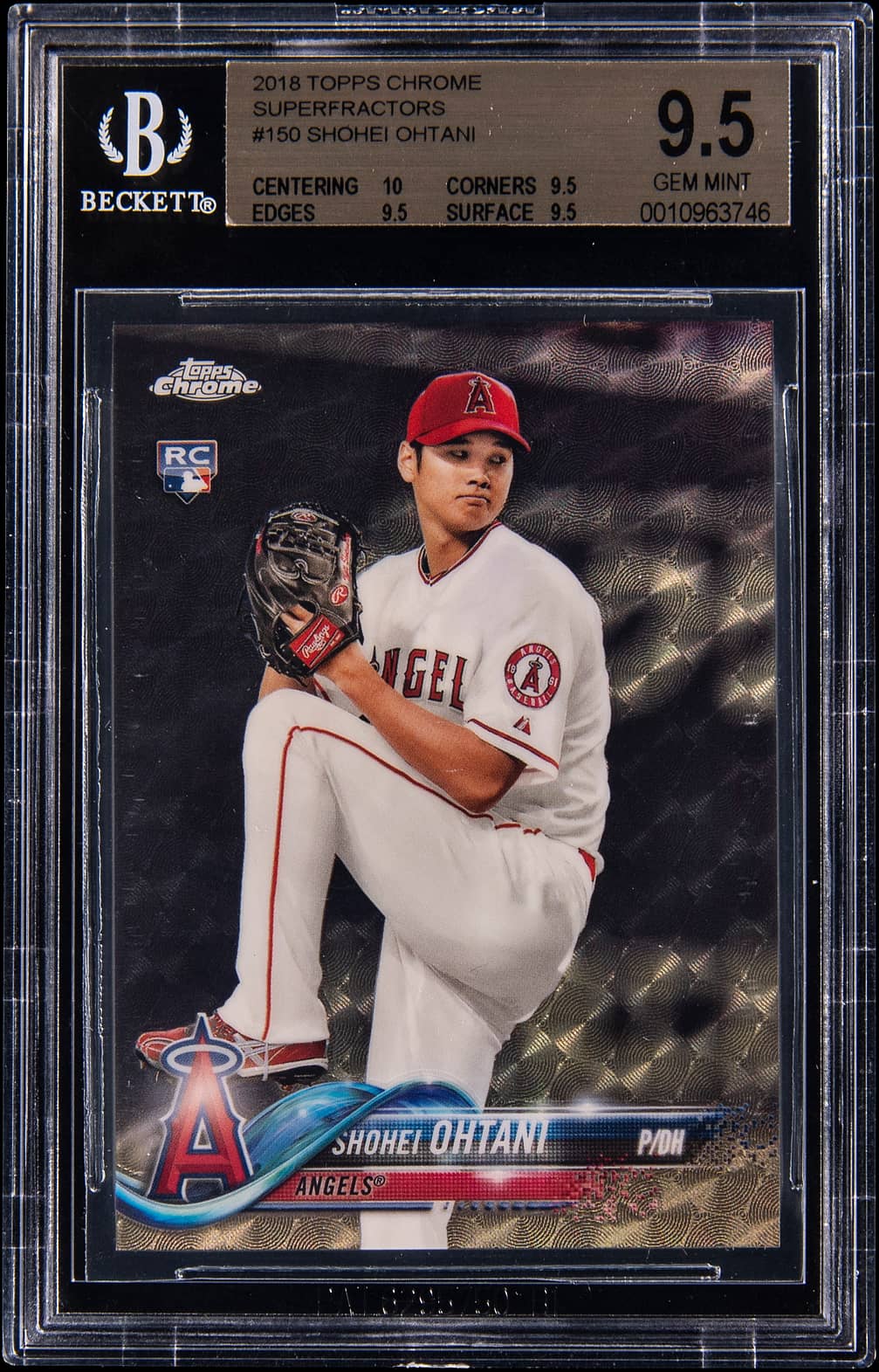 Shohei Ohtani's Flagship 1/1 SuperFractor Rookie Card - 2018 Topps Chrome SuperFractor #150 Shohei Ohtani Rookie Card (#1/1) - BGS 9.5 - True Gem+