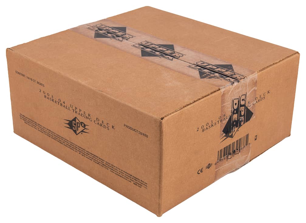 2003-04 Upper Deck SPx Basketball Factory-Sealed Hobby Case (14 Boxes) - Possible LeBron James, Dwyane Wade, Carmelo Anthony Rookie Cards