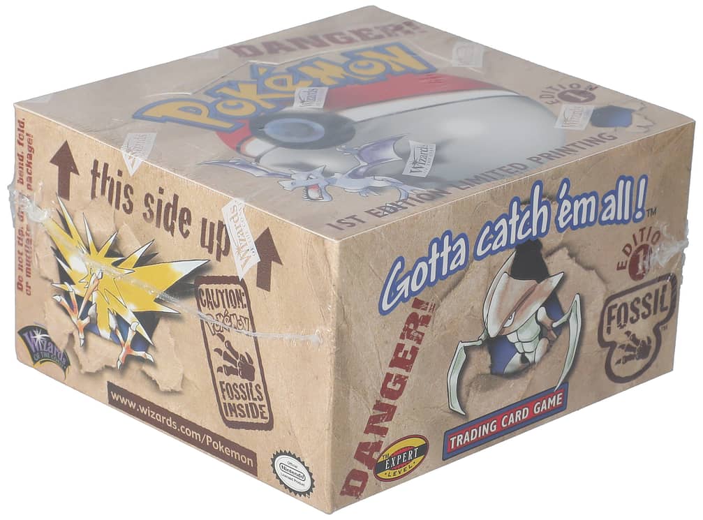 1999 Pokemon Fossil 1st Edition Factory-Sealed Booster Box (36 Packs) - Possible Holo Dragonite, Gengar, Articuno Cards - X-Ray Authority LOA