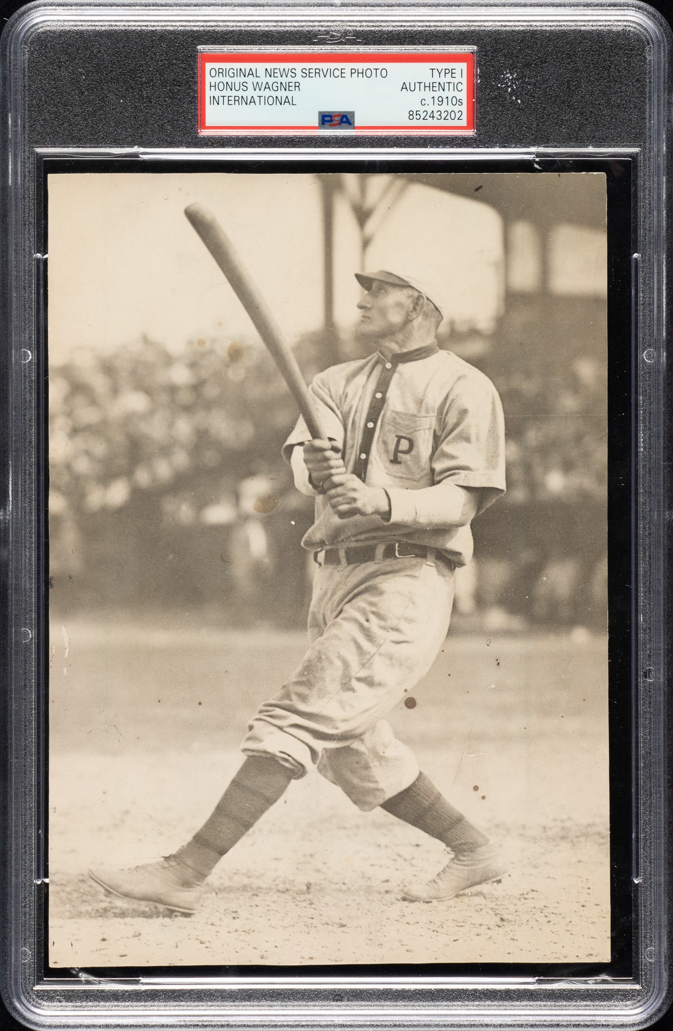 Circa 1910s Honus Wagner Original International News Service Photograph PSA/DNA Type I - Image Used for 1911 Jones, Keyser & Arras Cabinet Card