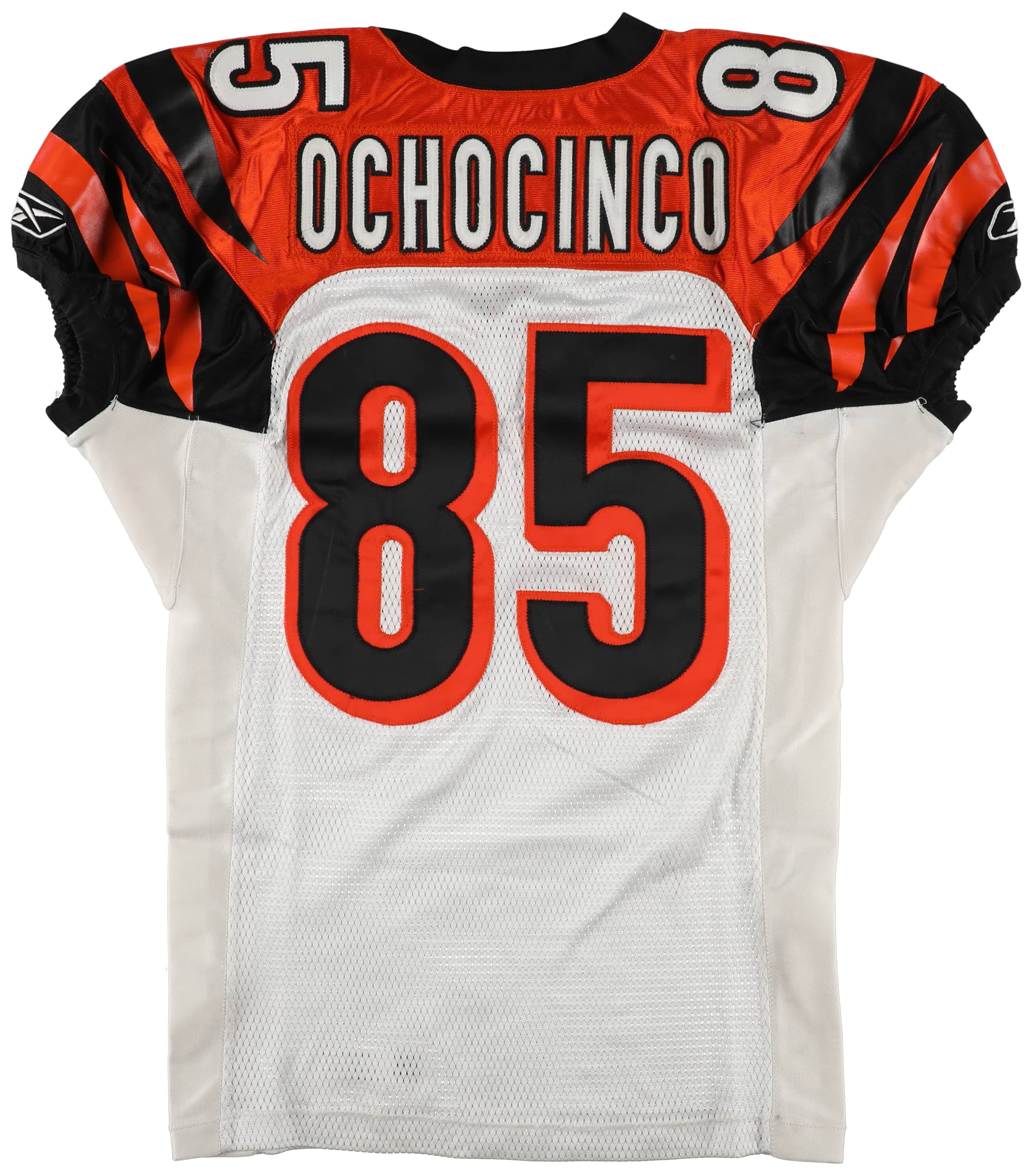 Chad Ochocinco Game-Used, Photo-Matched Cincinnati Bengals Away Jersey Matched to (2) Games, Including Nov. 14 vs. Colts Oct. 24, 2010 SIA Photo Match LOA, Bengals COA, J.O. Sports LOA